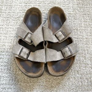Birkenstock Arizona Taupe Suede Sandals